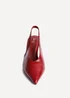 Linzi Evoke Red Faux Leather Sling Back Court Heels - Size 5 Image 4