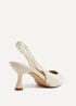 Linzi Presley Beige Faux Leather Sling Back Low Court Heel - Size 6 Image 5