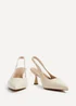 Linzi Presley Beige Faux Leather Sling Back Low Court Heel - Size 6 Image 3