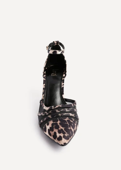 Linzi Tasha Leopard Print Scuba Block Court Heel - Size 5 Image 3
