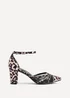Linzi Tasha Leopard Print Scuba Block Court Heel - Size 5 Image 1