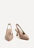 Linzi Presley Mocha Mousse Faux Leather Sling Back Low Court Heel - Size 5 Image 3
