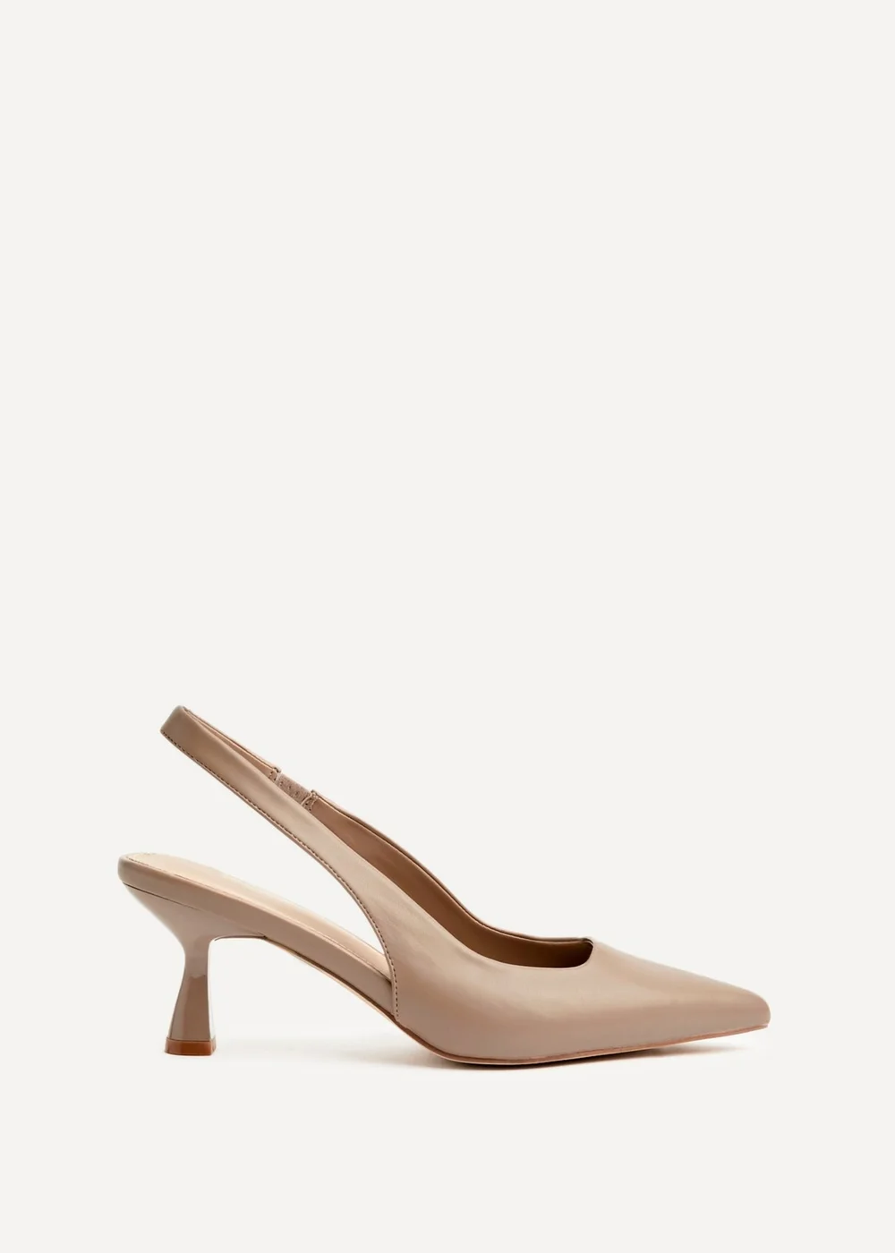 Linzi Presley Mocha Mousse Faux Leather Sling Back Low Court Heel - Size 5 Image 2