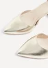 Linzi Davina Wide Fit Gold Faux Leather Court Heel - Size 7 Image 5