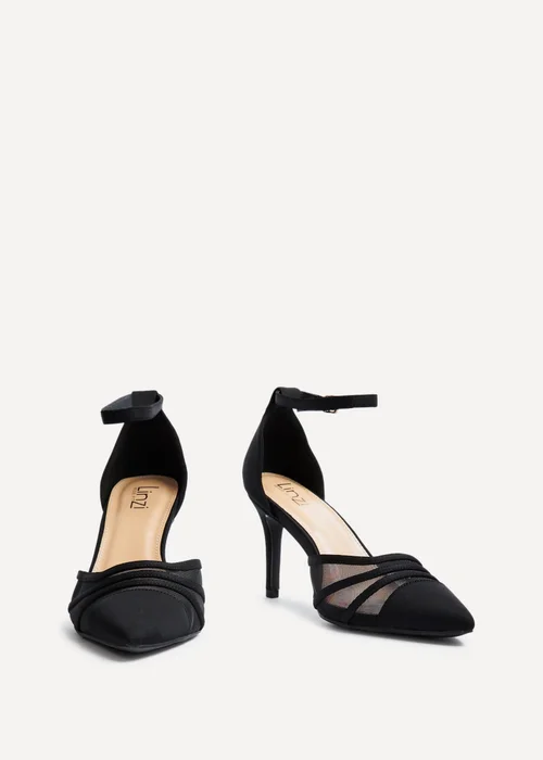 Linzi Tianey Wide Fit Black Scuba Mesh Stiletto Court Heel - Size 5 Image 3