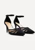 Linzi Tianey Wide Fit Black Scuba Mesh Stiletto Court Heel - Size 5 Image 4