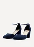 Linzi Davina Wide Fit Navy Faux Suede Court Heel - Size 5 Image 4