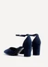 Linzi Davina Wide Fit Navy Faux Suede Court Heel - Size 5 Image 5