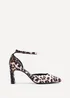 Linzi Corinne Leopard Print Scuba Square Toe Court Heel - Size 8 Image 2