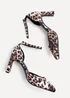Linzi Corinne Leopard Print Scuba Square Toe Court Heel - Size 8 Image 4