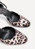 Linzi Corinne Leopard Print Scuba Square Toe Court Heel - Size 8 Image 5