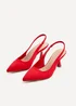 Linzi Presley Red Lycra Sling Back Low Court Heel - Size 3 Image 4