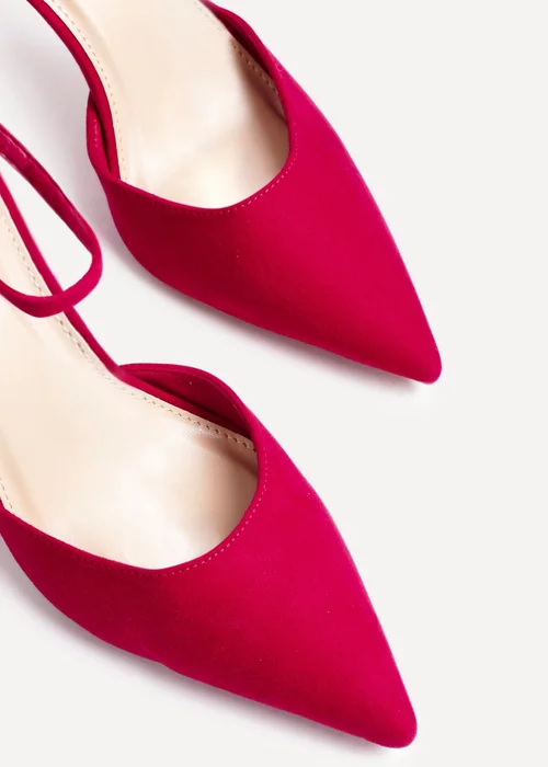 Linzi Thea Red Faux Suede Classic Stiletto Court Heel - Size 7 Image 4