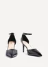 Linzi Thea Black Faux Leather Classic Stiletto Court Heel - Size 5 Image 3