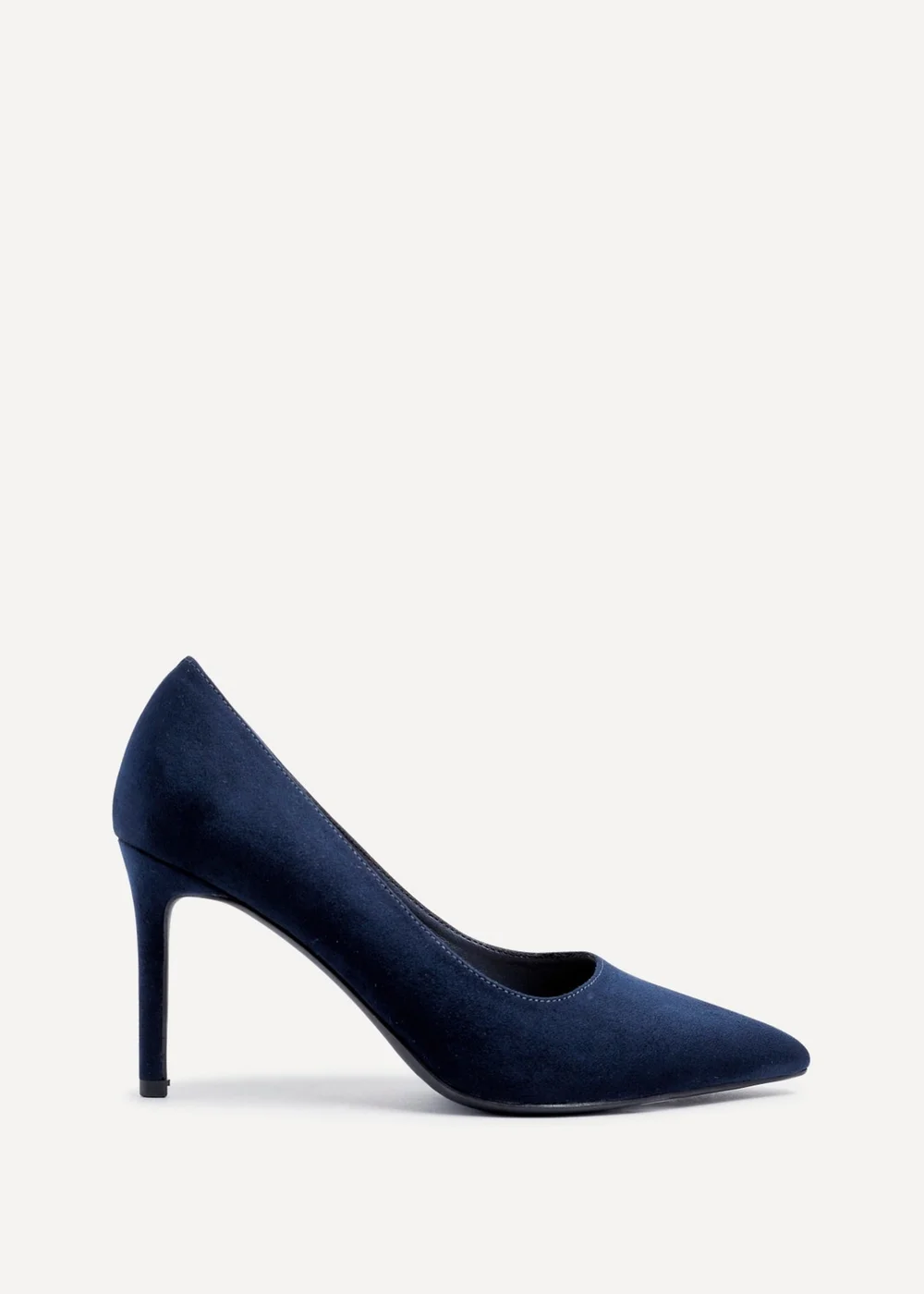 Linzi Martina Wide Fit Navy Faux Suede Classic Court Heel - Size 4 Image 2