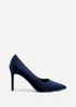 Linzi Martina Wide Fit Navy Faux Suede Classic Court Heel - Size 4 Image 2