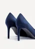 Linzi Martina Wide Fit Navy Faux Suede Classic Court Heel - Size 4 Image 5