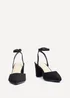 Linzi Rendall Black Faux Suede Open Back Block Heeled Court Shoe - Size 8 Image 3