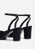 Linzi Rendall Black Faux Suede Open Back Block Heeled Court Shoe - Size 8 Image 4