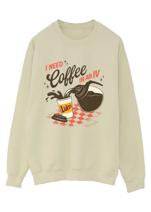 Spiral Galaxy Gilmore Girls I Need Coffee Sand Graphic Sweatshirt - XXL Image 1