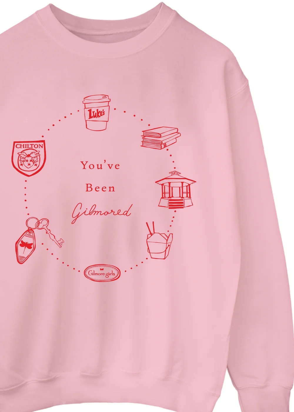Spiral Galaxy Gilmore Girls Been Gilmored Pink Graphic Sweatshirt - Large Image 2