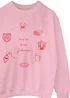 Spiral Galaxy Gilmore Girls Been Gilmored Pink Graphic Sweatshirt - Large Image 2