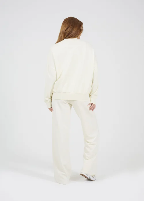 Brave Soul Cream Cotton Blend Wide Leg Joggers - XL Image 2