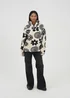 Brave Soul Cream Quarter Zip Flower Print Sherpa Fleece - Small Image 4