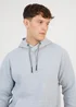 Brave Soul Light Grey Hoodie With Kangaroo Pocket - Large Image 3