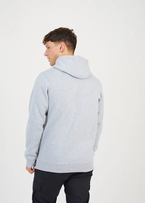 Brave Soul Light Grey Hoodie With Kangaroo Pocket - Large Image 2
