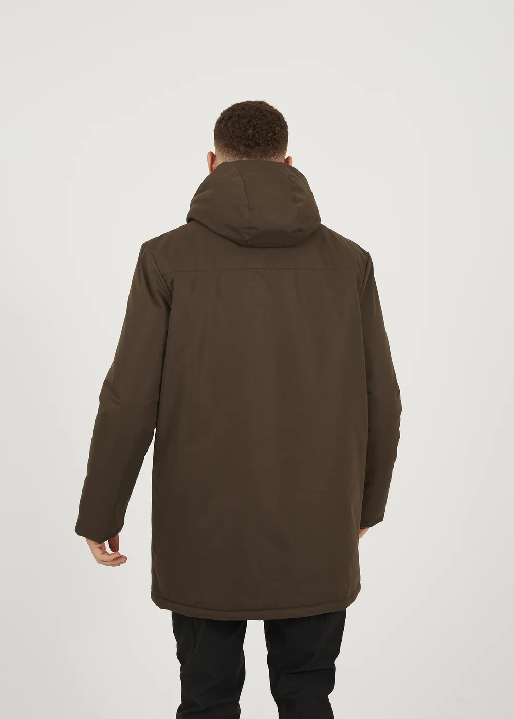 Brave Soul Brown Padded Zip Through Mac Coat - M Image 2