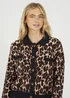 Brave Soul Brown Animal Printed Knitted Cardigan - Extra small Image 3