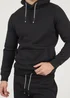 Brave Soul Black Crossover Neck Hoodie and Joggers Set - XXL Image 3