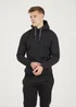 Brave Soul Black Crossover Neck Hoodie and Joggers Set - XXL Image 4
