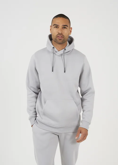 Brave Soul Grey Crossover Neck Hoodie and Joggers Set - XXL Image 4