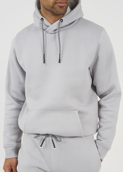 Brave Soul Grey Crossover Neck Hoodie and Joggers Set - XXL Image 3