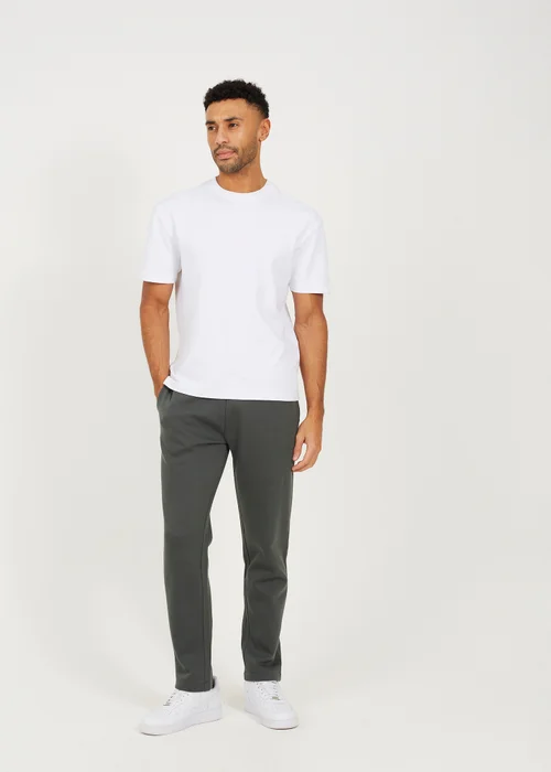 Brave Soul Green Straight Leg Open Hem Joggers - XL Image 4