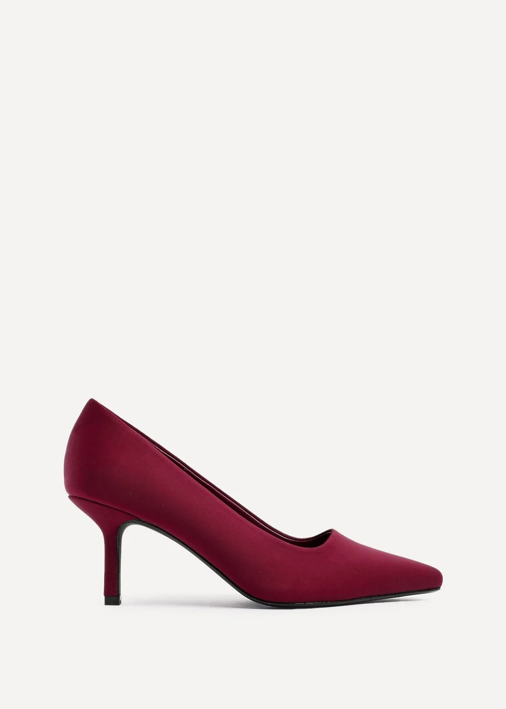 Linzi Aim Wide Fit Burgundy Scuba Classic Court Heel - Size 4 Image 2