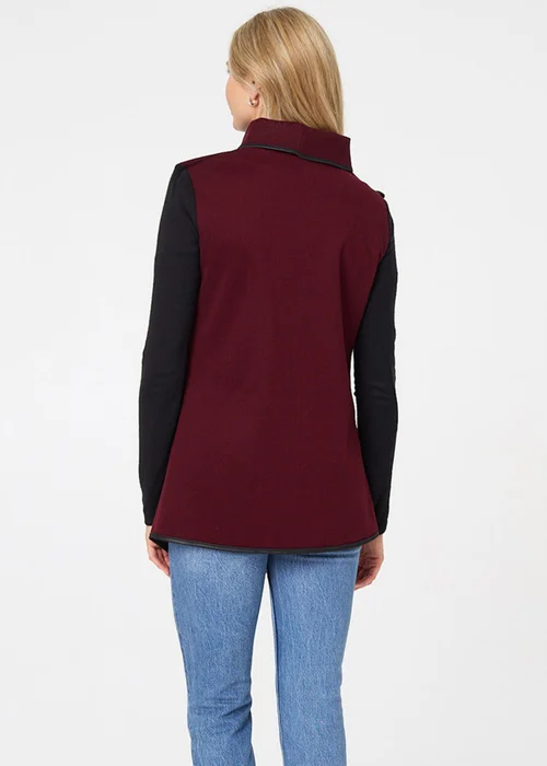 Izabel London Red Asymmetric Buckle Detail Wrap Jacket - 8 Image 2
