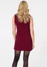 Izabel London Red Sleeveless Relaxed Short Shift Dress - 8 Image 2