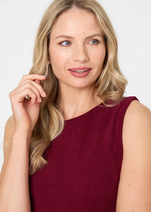 Izabel London Red Sleeveless Relaxed Short Shift Dress - 8 Image 3