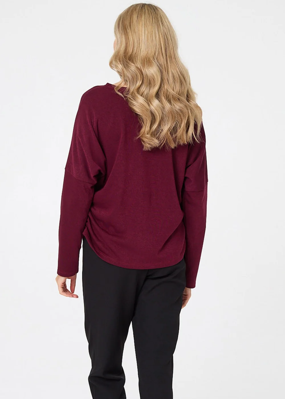 Izabel London Red Relaxed Batwing Sleeve Slouchy Jumper - 10 Image 2