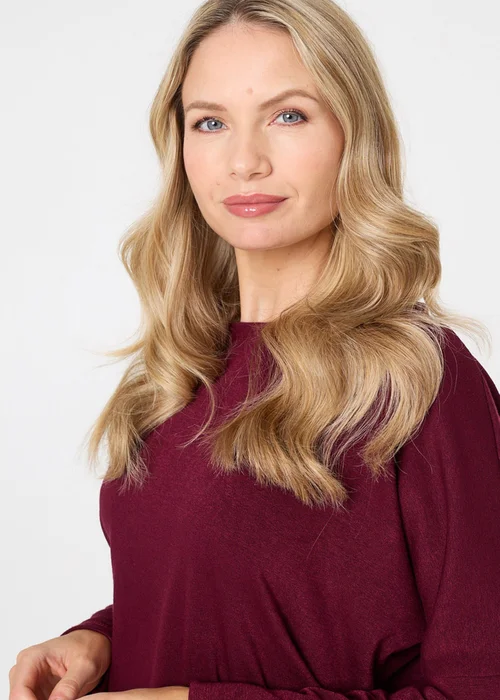 Izabel London Red Relaxed Batwing Sleeve Slouchy Jumper - 10 Image 3