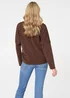 Izabel London Brown Metallic Textured Batwing Sleeve Jumper - 8 Image 2