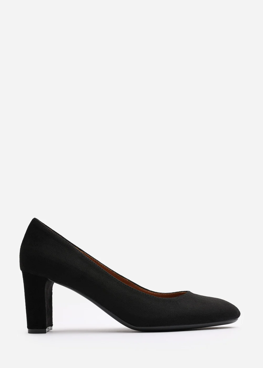 Where's That From Livia Black Suede Mid Block Heel - Size 6 Image 2