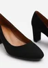 Where's That From Livia Black Suede Mid Block Heel - Size 6 Image 5