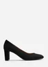 Where's That From Wide-Fit Livia Black Suede Mid Block Heel - Size 5 Image 2