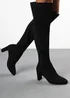 Where's That From Winnie Black Suede Low Kitten Heels - Size 5 Image 6