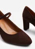 Where's That From Nolan Brown Suede Block Heel - Size 8 Image 4