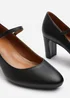 Where's That From Nolan Black PU Block Heel - Size 6 Image 4